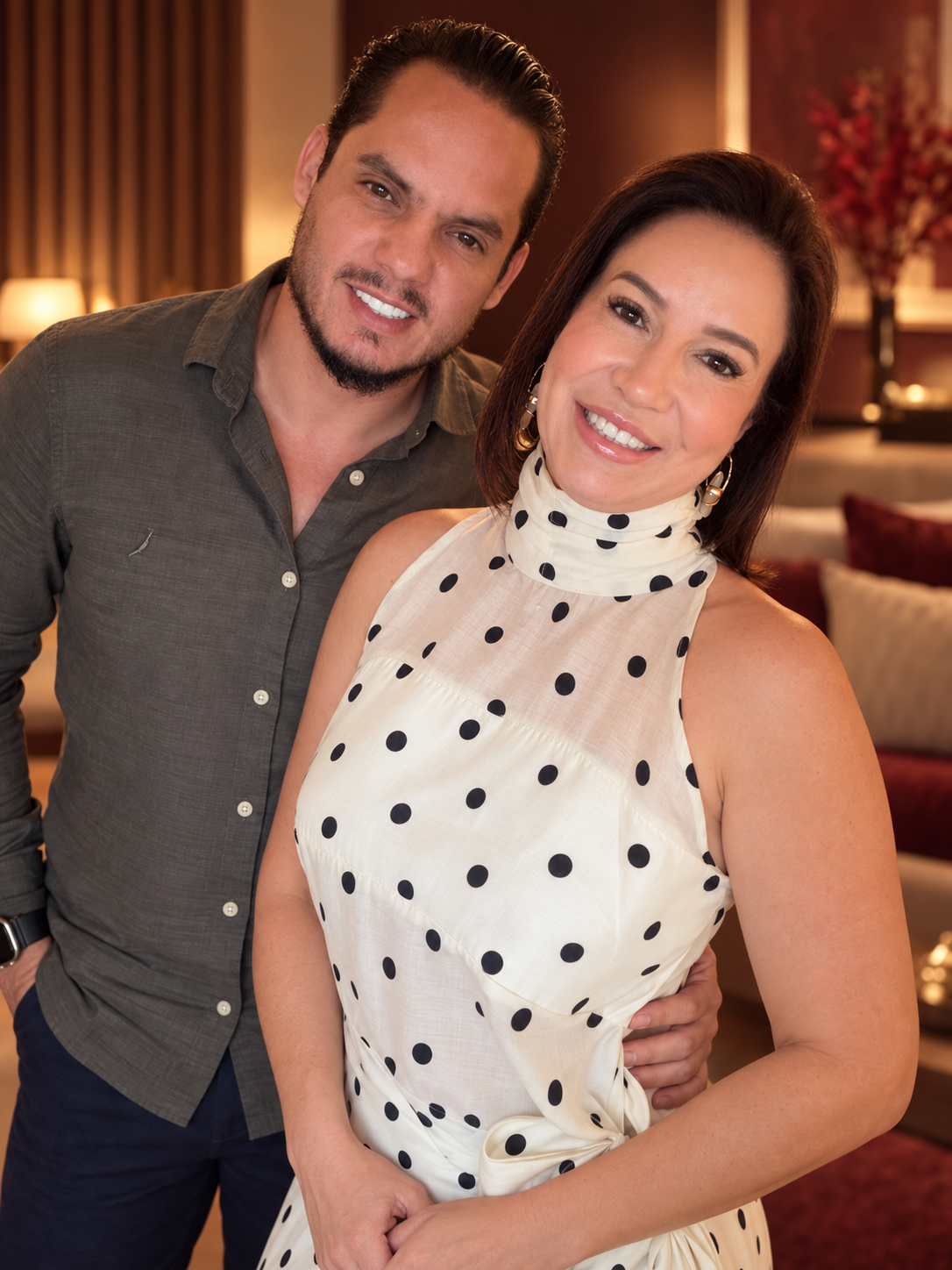 Gisela e o marido representando a conexão do casal